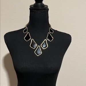 Kendra Scott Black and Gold Statement Necklace